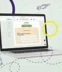 Laptop z otwartą stroną Internetową Platformy Edukacyjnej z widokiem na eduSnake, czyli grę dla uczniów 2 klasy szkoły podstawowej.