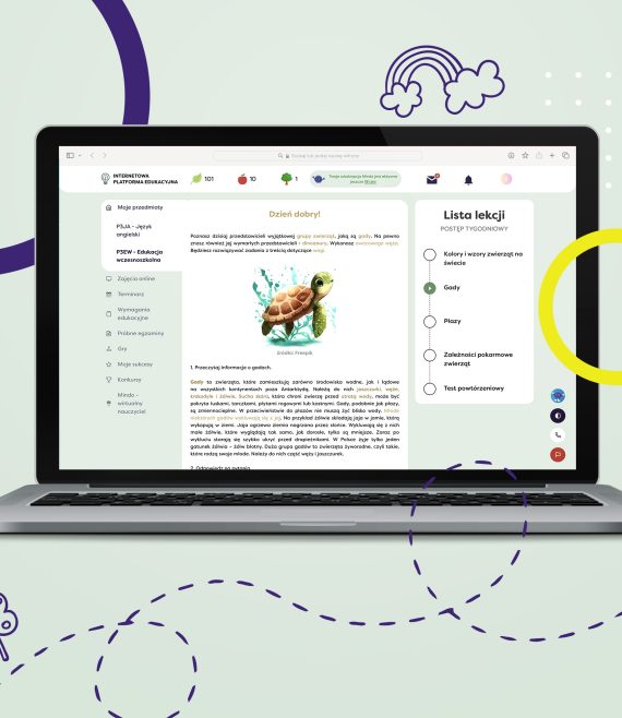 Internetowa Platforma Edukacyjna - przykładowa lekcja z języka angielskiego, dla klasy 3 szkoły podstawowej.