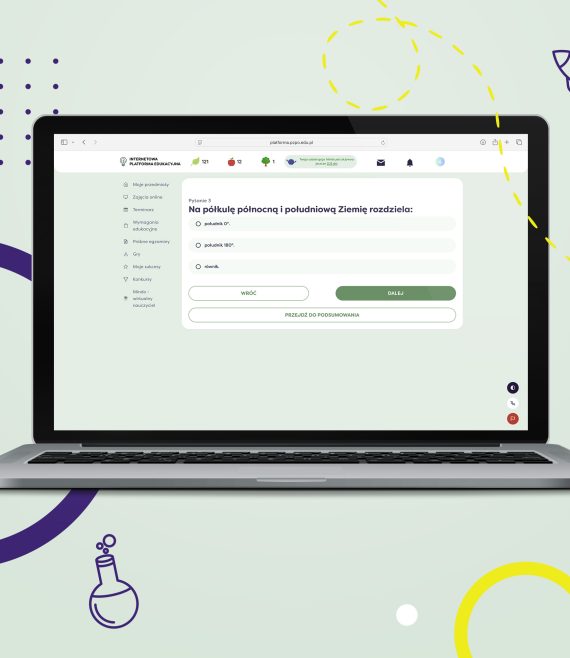 Przykładowe zadanie interaktywne z geografii na Internetowej Platformie Edukacyjnej dla uczniów 6 klasy szkoły podstawowej.